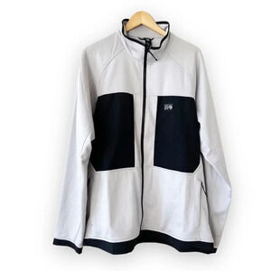 Mountain Hardware Silver Gray Full Zip Lightweight‎ Fleece Jacket Men’s Size XL